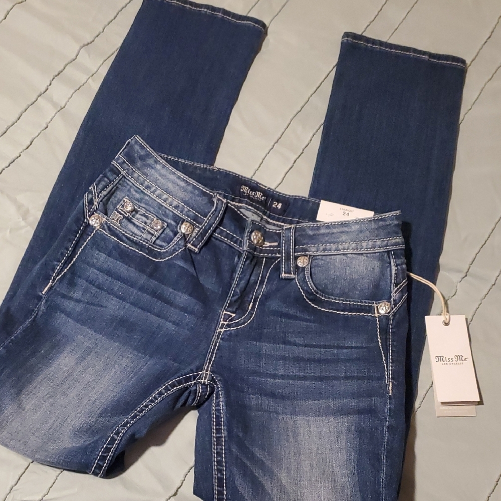 Miss Me Dark Blue Boot Cut Jeans